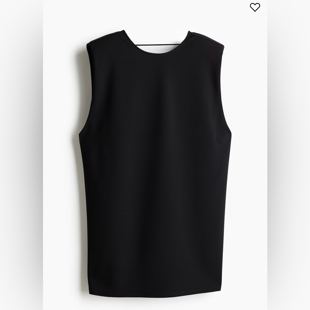 H&M DEEP-BACK MINI DRESS Black NWT